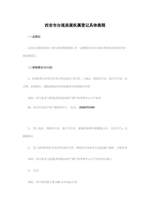 西安产权登记