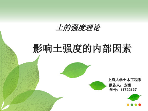 土的强度理论--影响土强度的内部因素