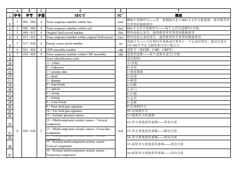 segy数据道头格式