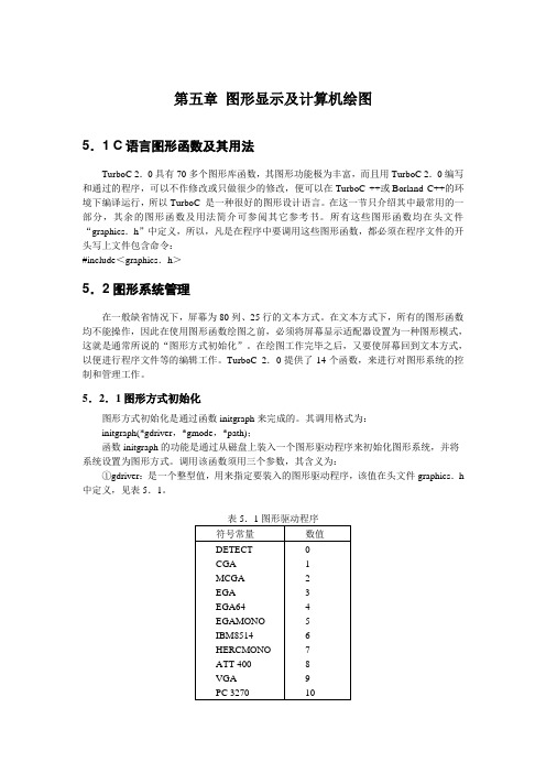 C语言绘图知识