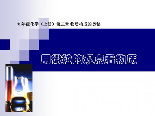 3-1 用微粒的观点看物质
