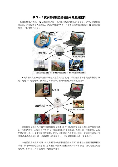 串口wifi模块在智能监控视频中的应用
