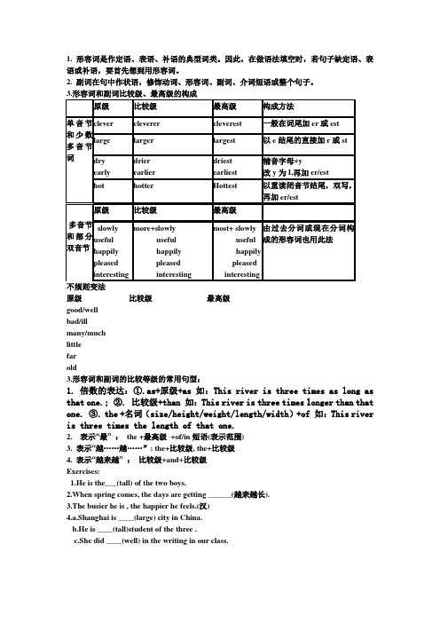 语法复习之adj或adv
