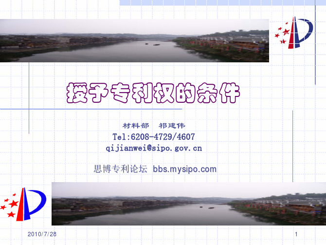 授予专利权的条件-祁建伟