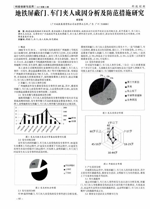 地铁屏蔽门、车门夹人成因分析及防范措施研究