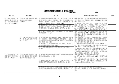 爱婴医院复核标准(管理组)