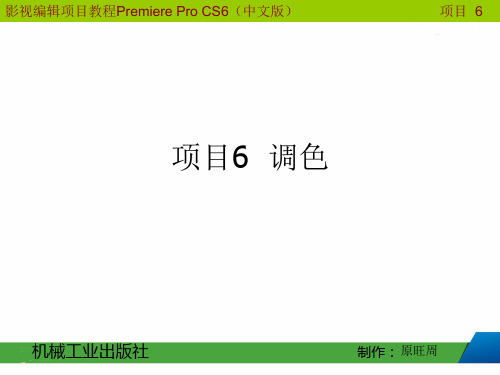 影视编辑项目教程Premiere Pro CS6项目6