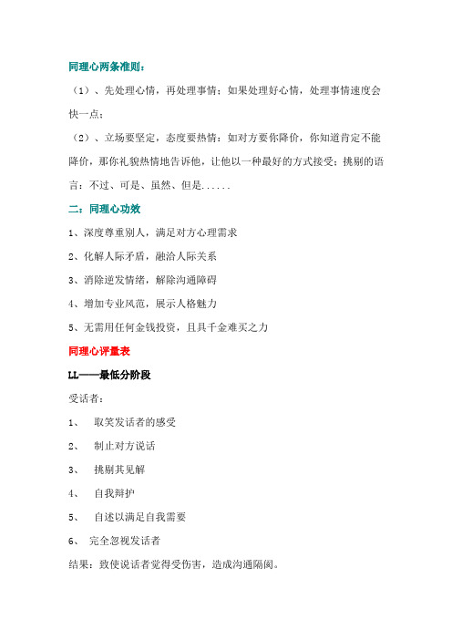 同理心两条准则