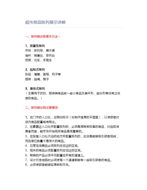 超市商品陈列展示详解