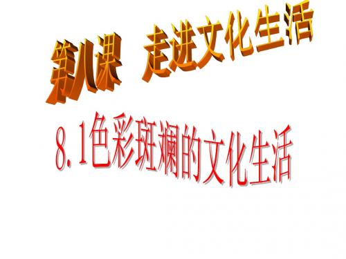 35-走进文化生活