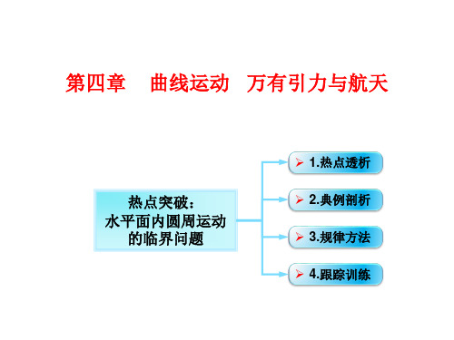 平抛运动、圆周运动的临界问题：水平面内圆周运动的临界问题-高三物理一轮总复习课件