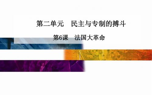 高中历史配套课件(选修2)第2单元《民主与专制的搏斗》第6课 法国大革命