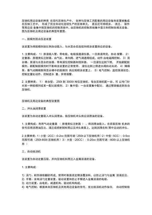 压铸机周边设备的种类
