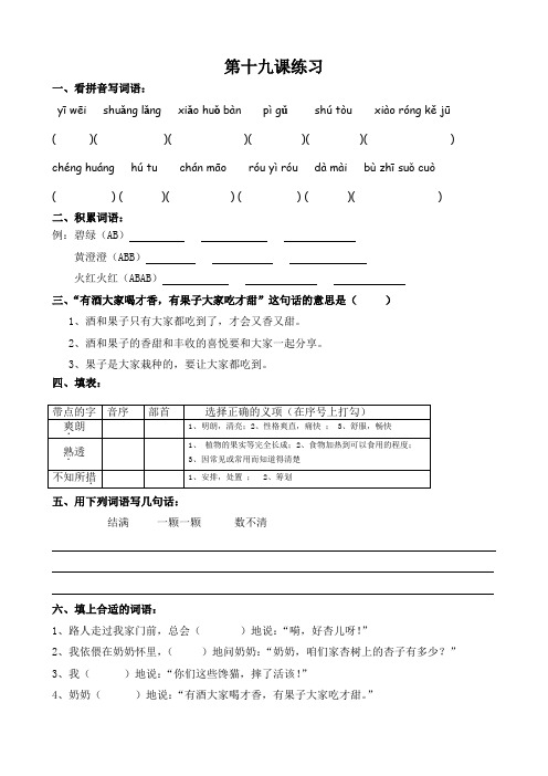 19、杏儿熟了