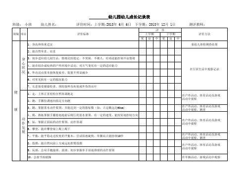 幼儿成长档案