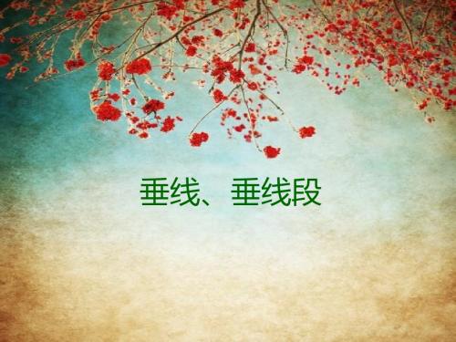 垂线、垂线段