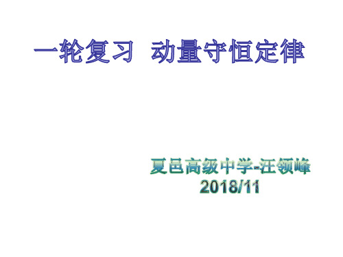 高三物理一轮  动量守恒定律