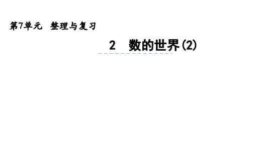 苏教版六年级上册数学教学课件-7-2 数的世界(二)