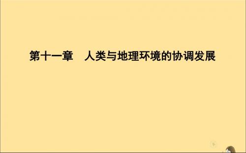 (新课标)2020高考地理一轮复习第十一章人类与地理环境的协调发展课件新人教版