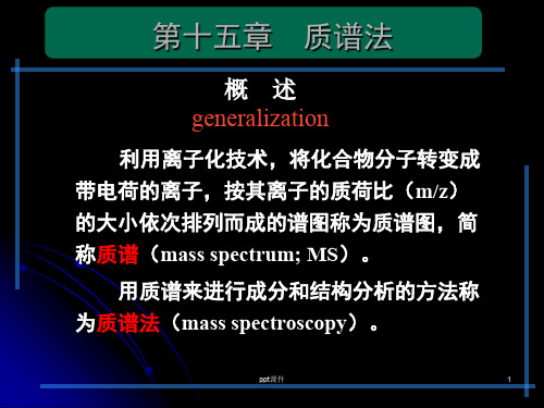 制药分析--质谱法  ppt课件