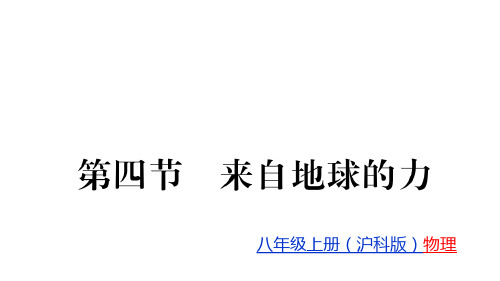 第6章第4节  来自地球的力—2020秋沪科版八年级物理(上册)教用习题课件