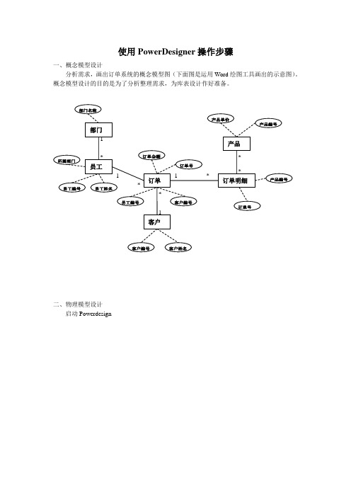 PowerDesigner操作步骤