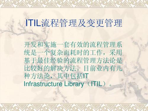 ITIL流程管理