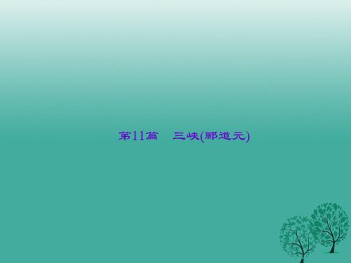 (陕西)中考语文(文言文复习)第11篇《三峡》课件