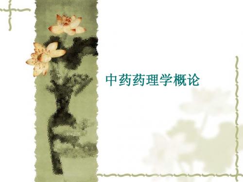 9中药药理学概论PPT_YWX