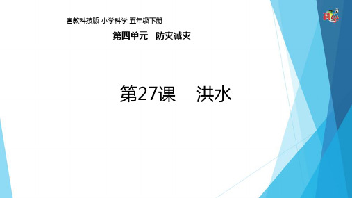 [小学科学]五年级下册第27课《洪水》教学课件