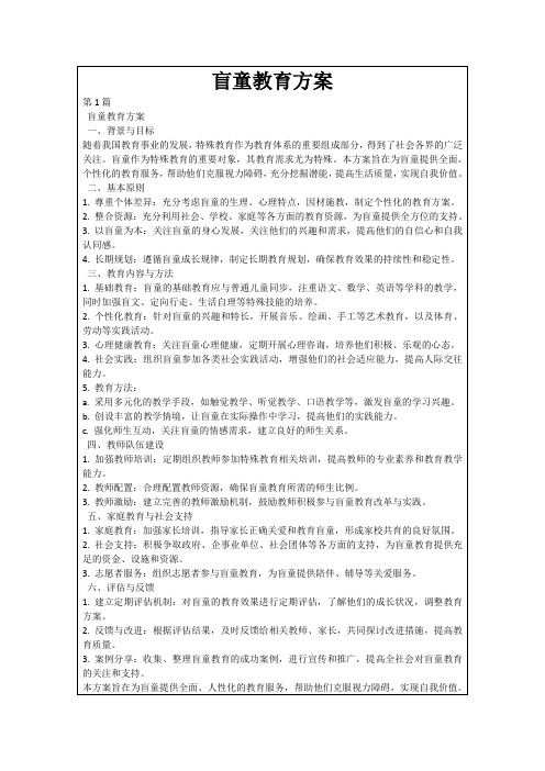 盲童教育方案