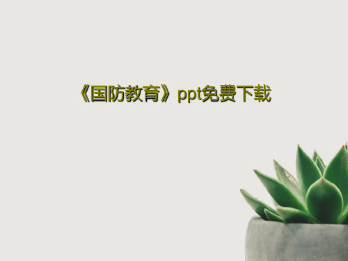 《国防教育》ppt免费下载PPT文档共28页