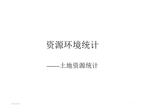 土地资源统计.PPT
