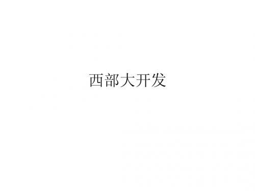 有关西部开发的历史、优劣势及战略措施