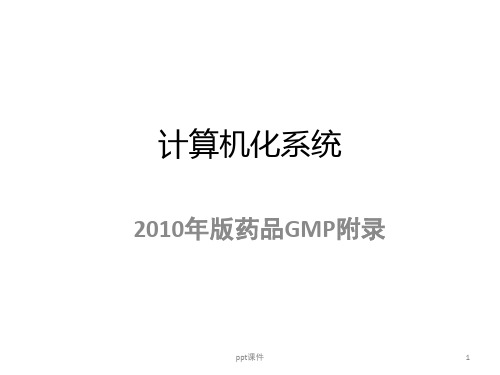 计算机化系统  ppt课件