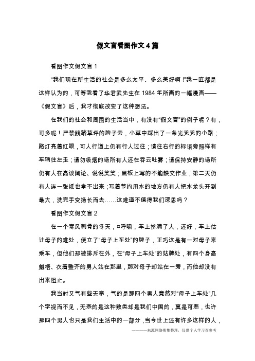 假文盲看图作文4篇