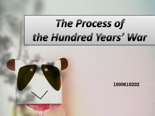 The Process of the Hundred Years' War桂电淡纯一角