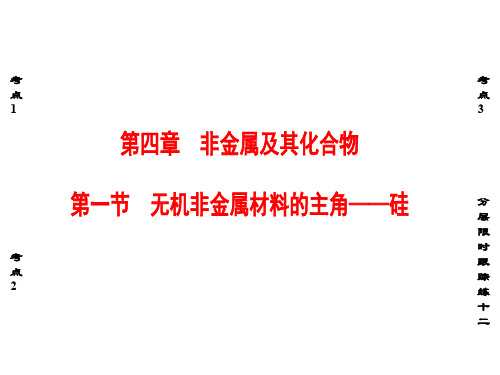 新新高考化学一轮复习 第4章 非金属及其化合物 第1节 