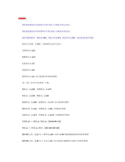 锻造1-450升级详细攻略