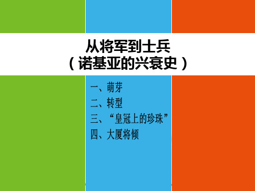 管理学PPT诺基亚的兴衰史(最终版)