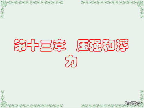 八年级物理下册压强和浮力复习课件