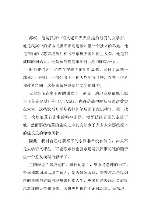 苏东坡分析