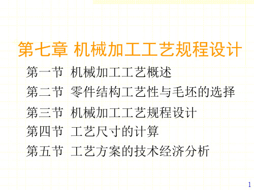 第7章工艺规程设计