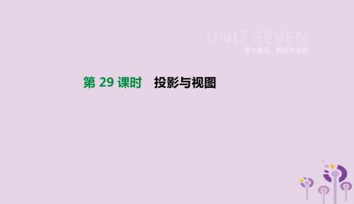 2019年中考数学总复习第七单元图形的变换第29课时投影与视图课件湘教版201901151149