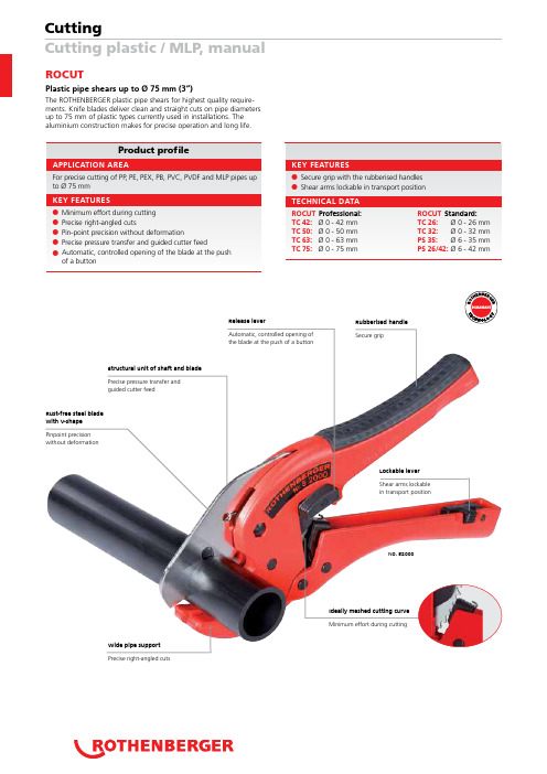 ROCUT Plastic pipe shears up to 