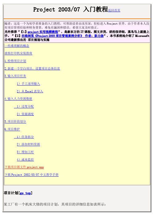 Project 200307 入门教程