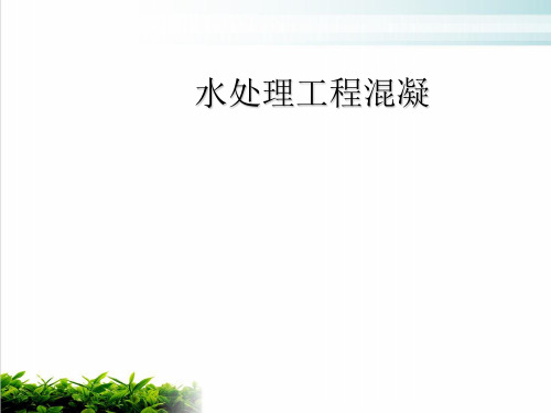 水处理工程混凝PPT培训课件