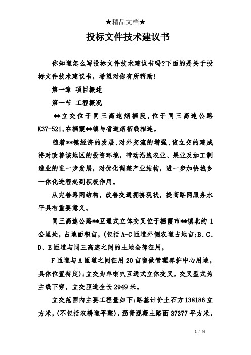 投标文件技术建议书