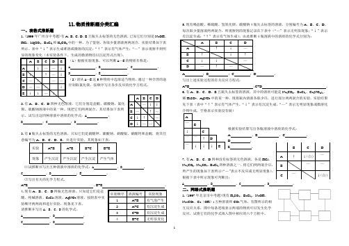 11-物质推断题分类汇编