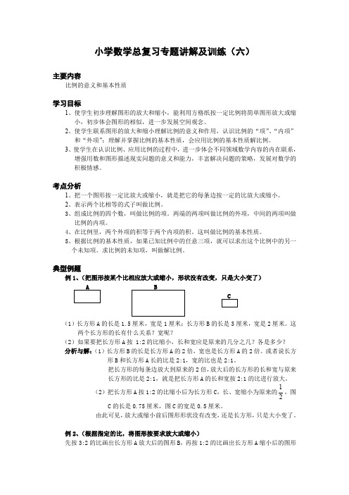 小学数学总复习专题讲解及训练